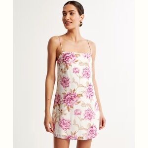 Abercrombie & Fitch Purple and Brown Floral Mini Dress